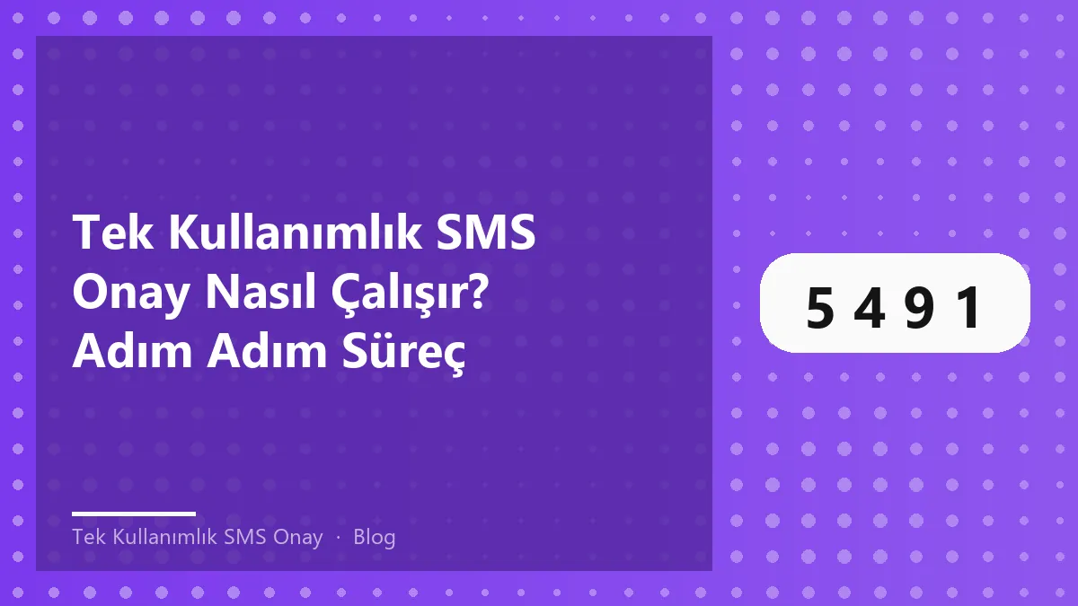 Tek kullanımlık SMS onay sürecinin aşamaları hakkında bilgi
